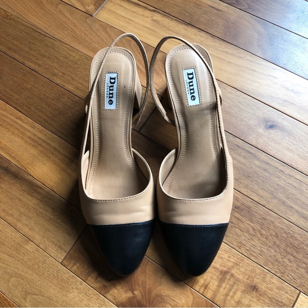 Dune London sling back heels